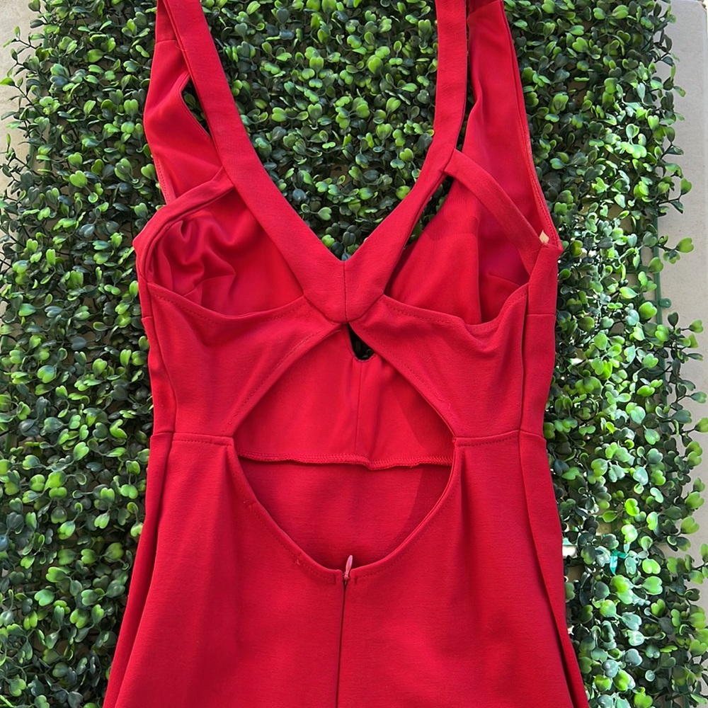 Red Backless Dress - Picture 4 of 6